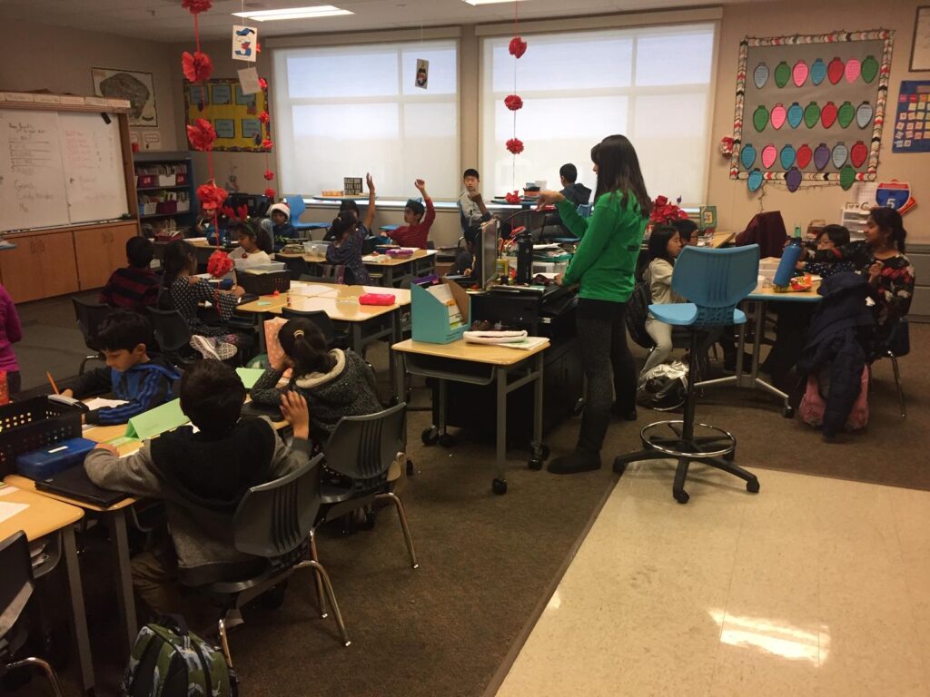 Students in Classroom students writing