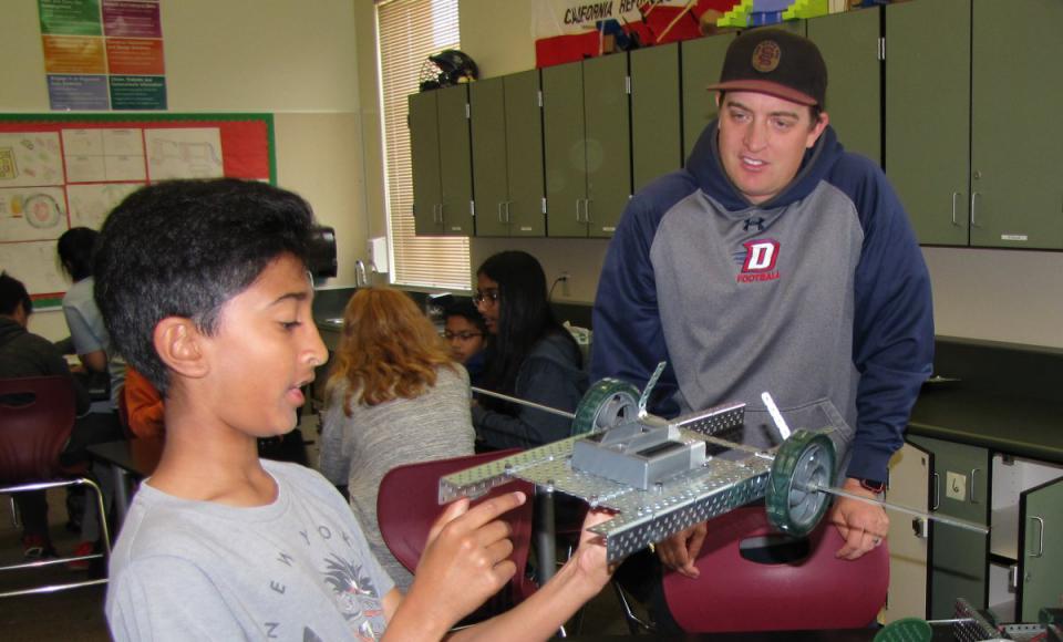 A student shares his robotics project